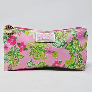 Lilly Pulitzer for Estée Lauder Floral Cosmetic Bag – Pink Tropical Print Pouch